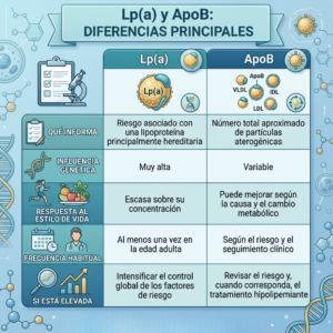 Análisis de Lp(a) y ApoB para evaluar el riesgo cardiovascular